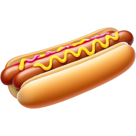 Melting neon ice cream hot dog  emoji