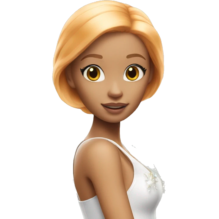White Barbie fairy ginger emoji