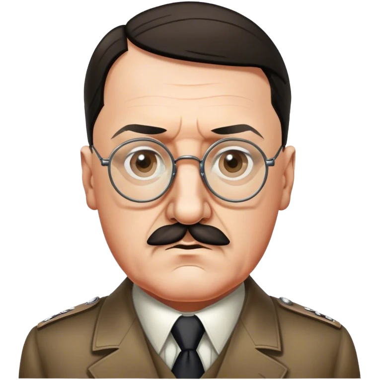 Adolf hitler with glasses   emoji