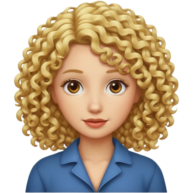 curly blonde woman emoji