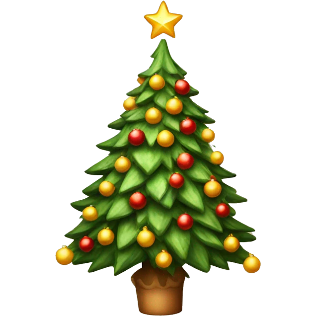 warm vintage christmas tree emoji