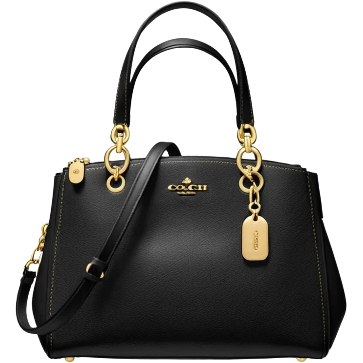 Coach Brooke Carryall black bag emoji
