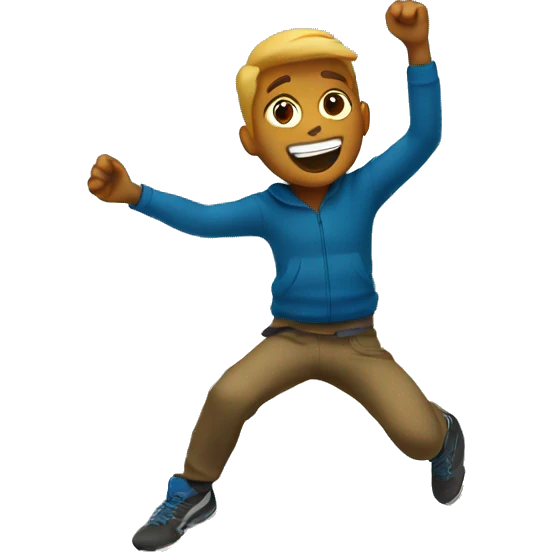 guy jumping off a mountain emoji