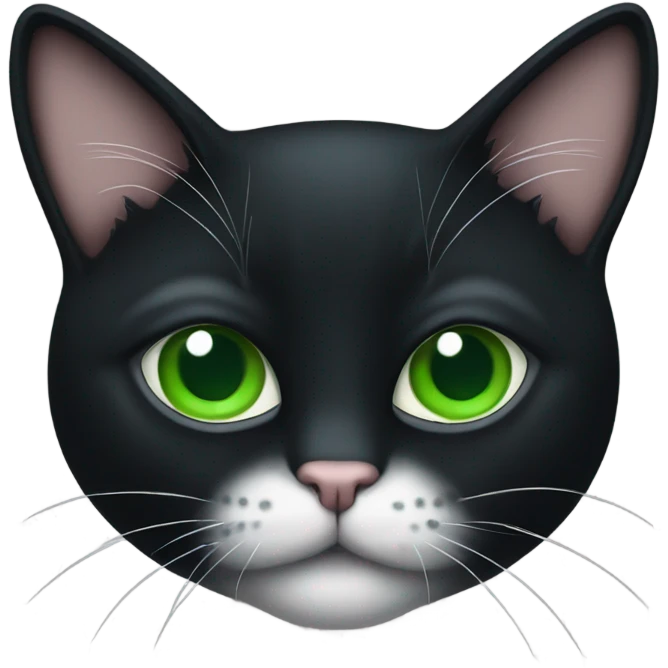 Gatto nero con occhi verde emoji