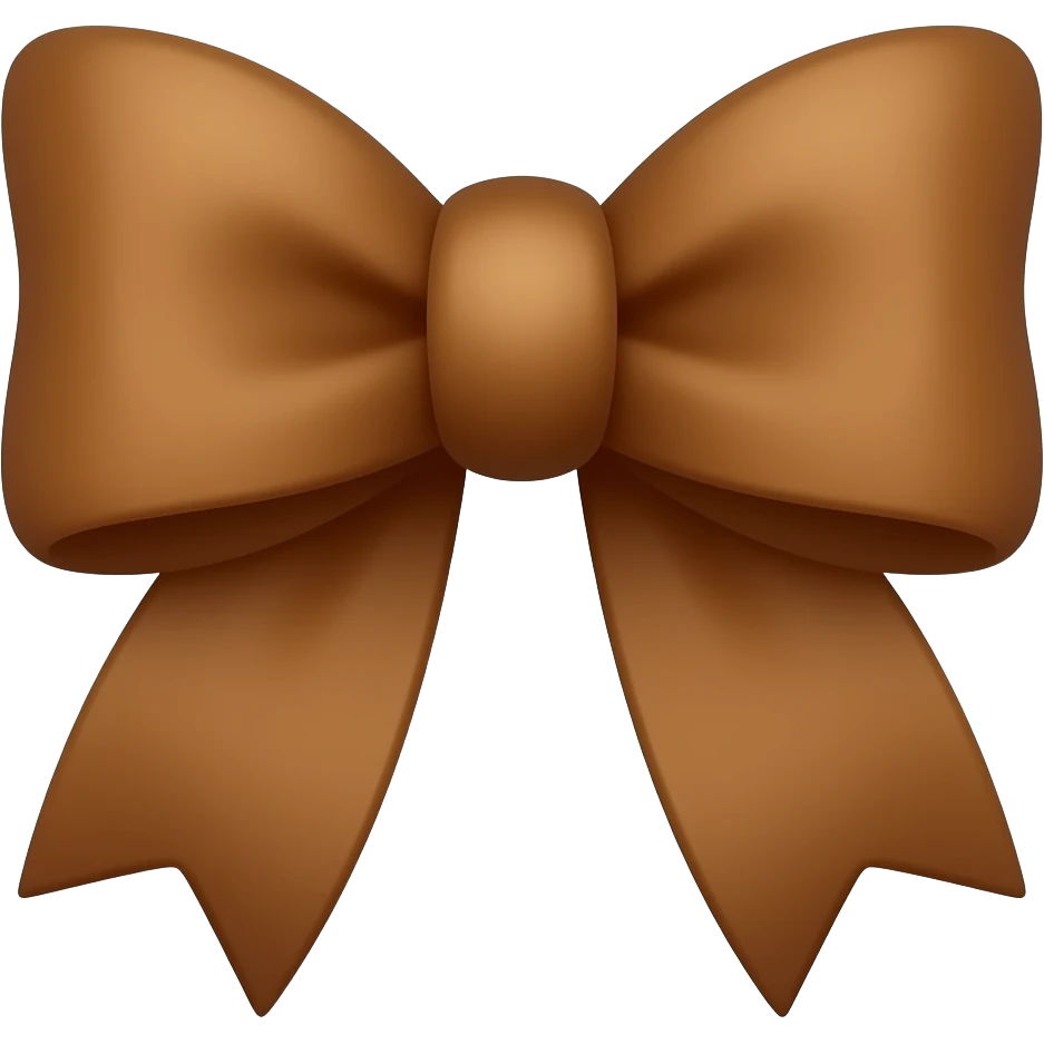 I want brown bow emoji