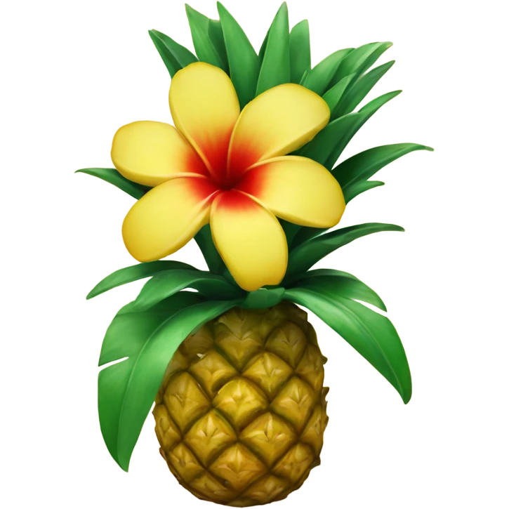 hawaiian flower with pineapple  emoji