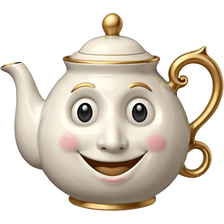 A character from the fairy tale Beauty and the Beast: Mrs. Potts, the lady who was turned into a teapot and retains the teapot's original form. emoji