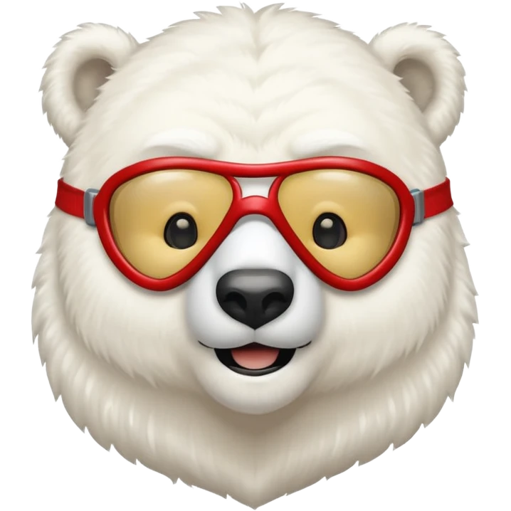 Polar bear wearing mask emoji