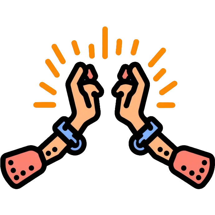 breaking free from chains symbolizing recovery from addiction emoji