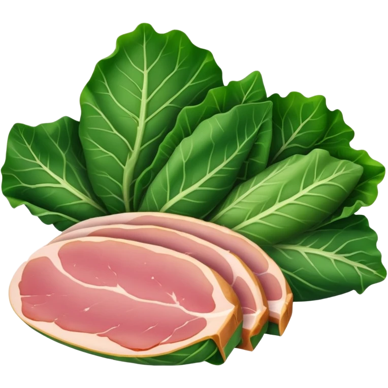 Steamed Collard greens with ham emoji