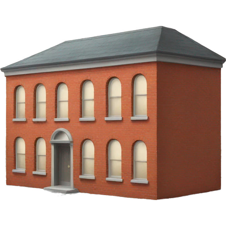 Red brick building  emoji