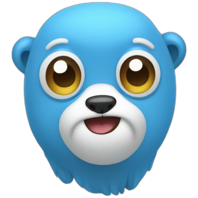 blue golang mascot emoji