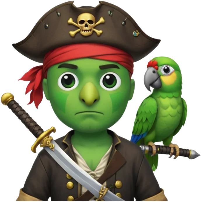 pirate and parrot emoji