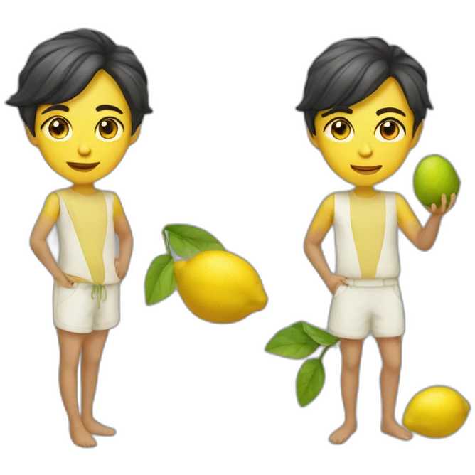 Humain avec tête de citron emoji