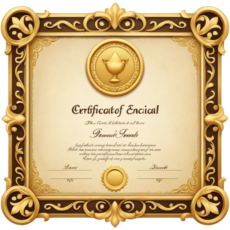 a certificate emoji