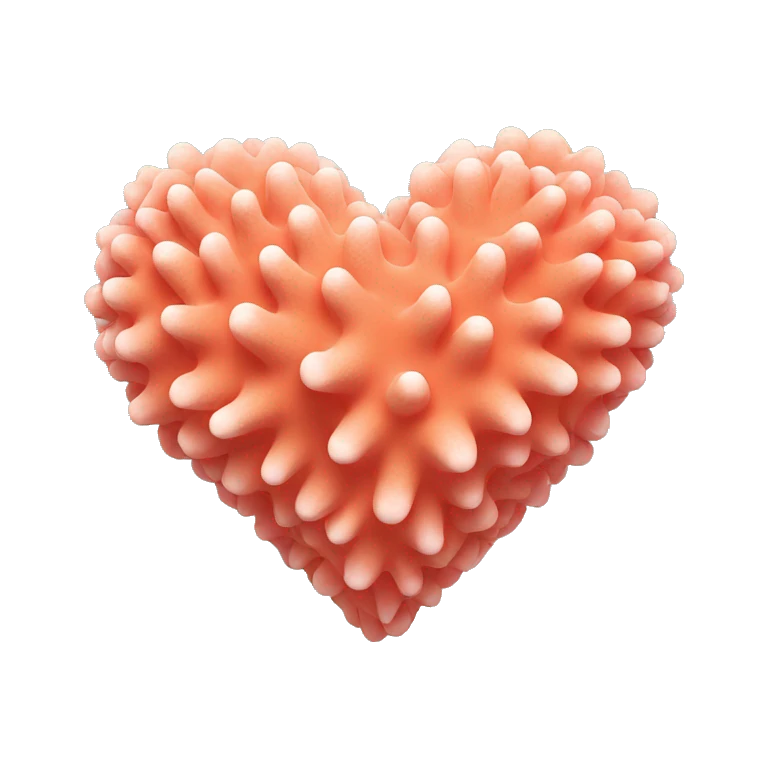 Coral color heart emoji