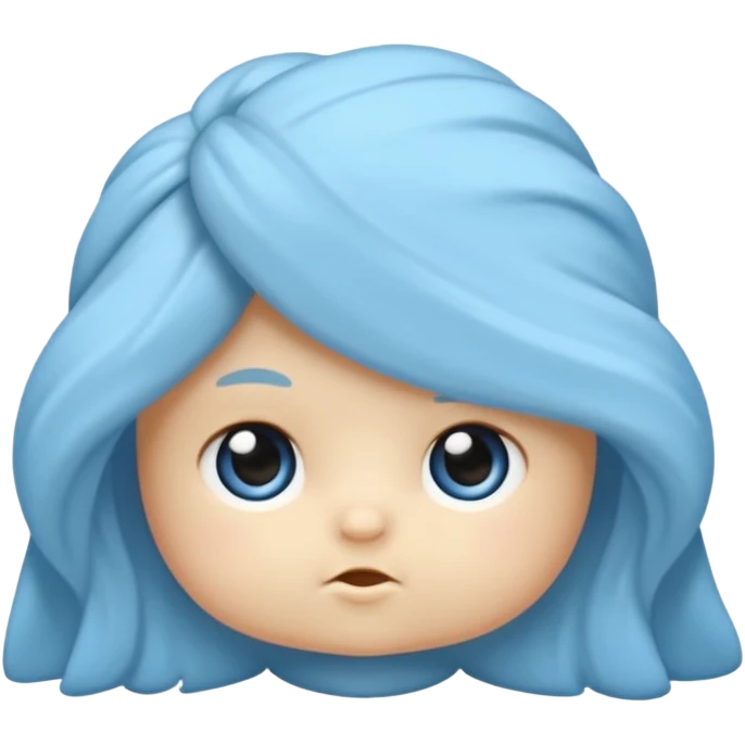 Mache einen coquette emoji ne babyblaue schleife ohne Gesicht nur eine Schleife kein Mensch  emoji