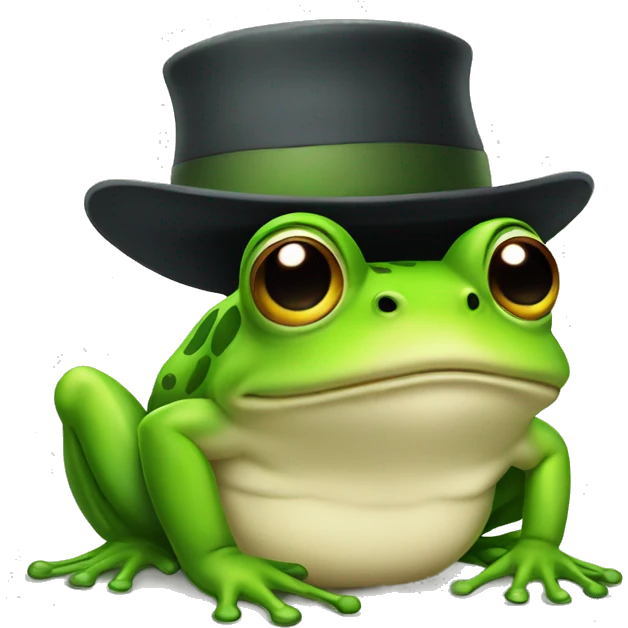 frog and hat emoji