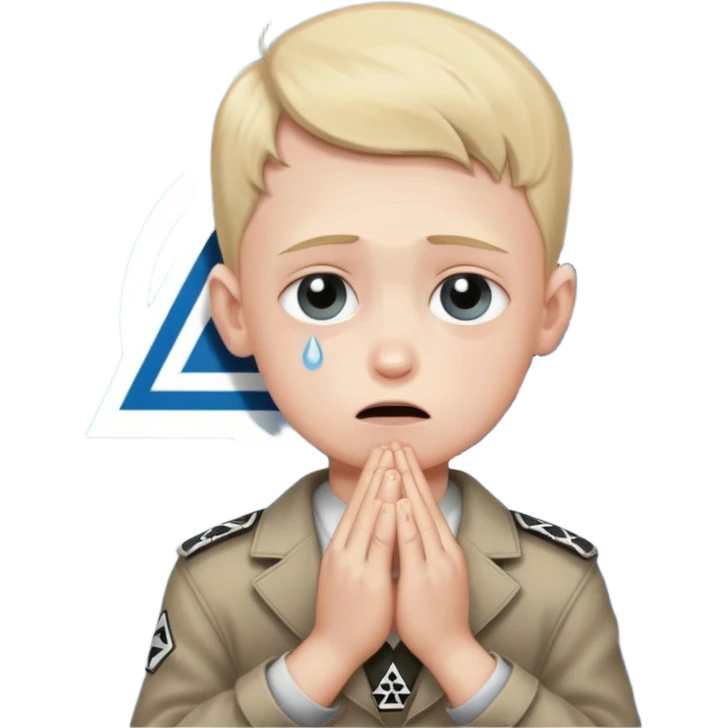 budda crying while praying with floating nazi illuminati eye of raw around him while saying boy with an israel symble on his hand emoji
