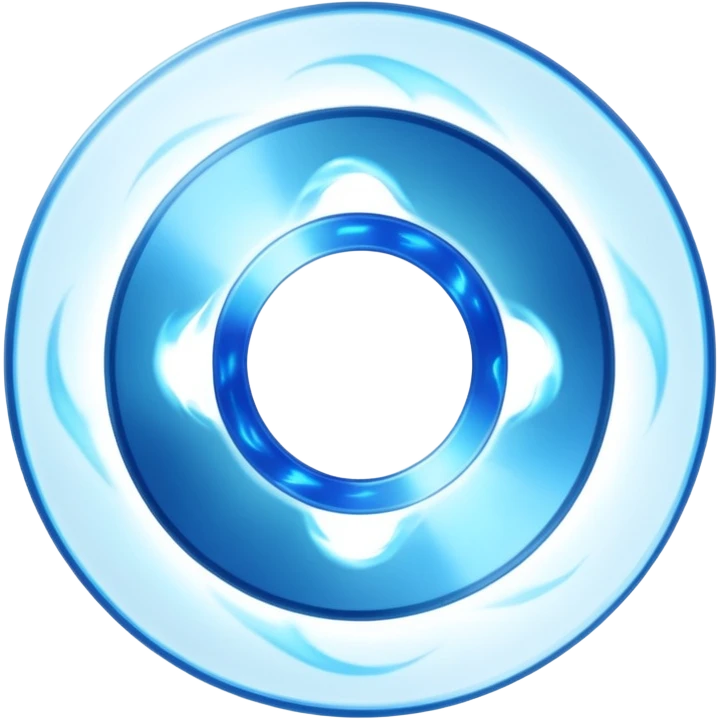 A minimalist CD disc with a subtle fire design, blue fire. emoji