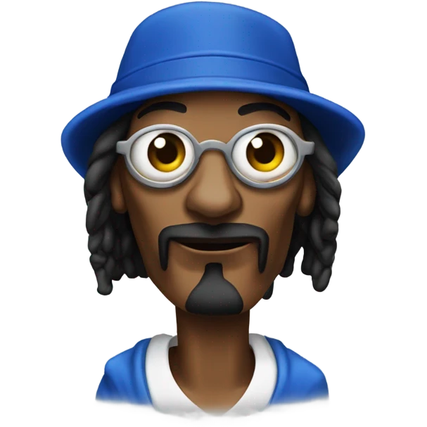 Snoop dogg in a crip outfit with a cigar in his mouth emoji