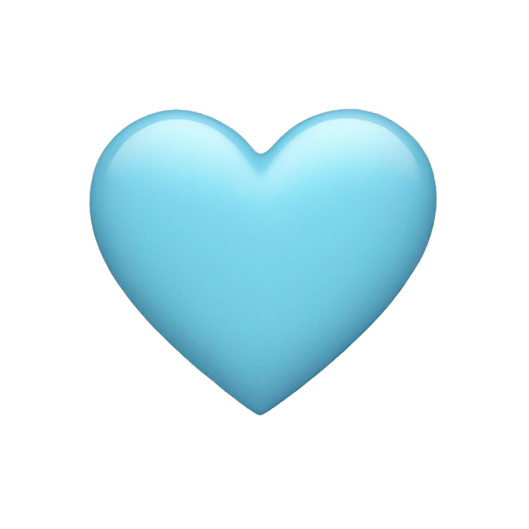 pastel blue heart  emoji