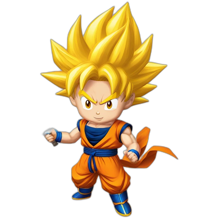 Son goku super saiyan 3 preparing kamehameha emoji