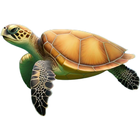 Sea turtle swimming  emoji