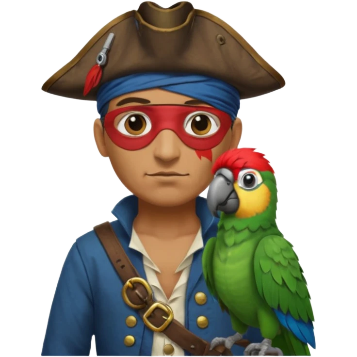 pirate and parrot emoji