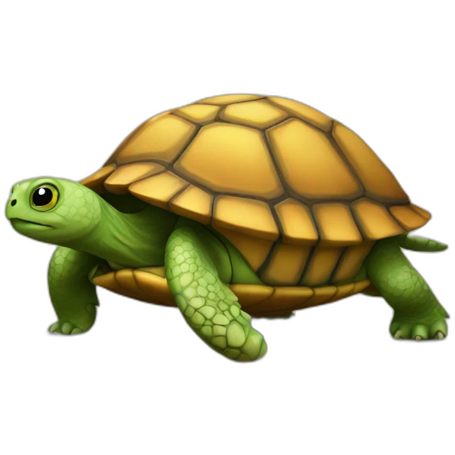 chat sur une tortue emoji
