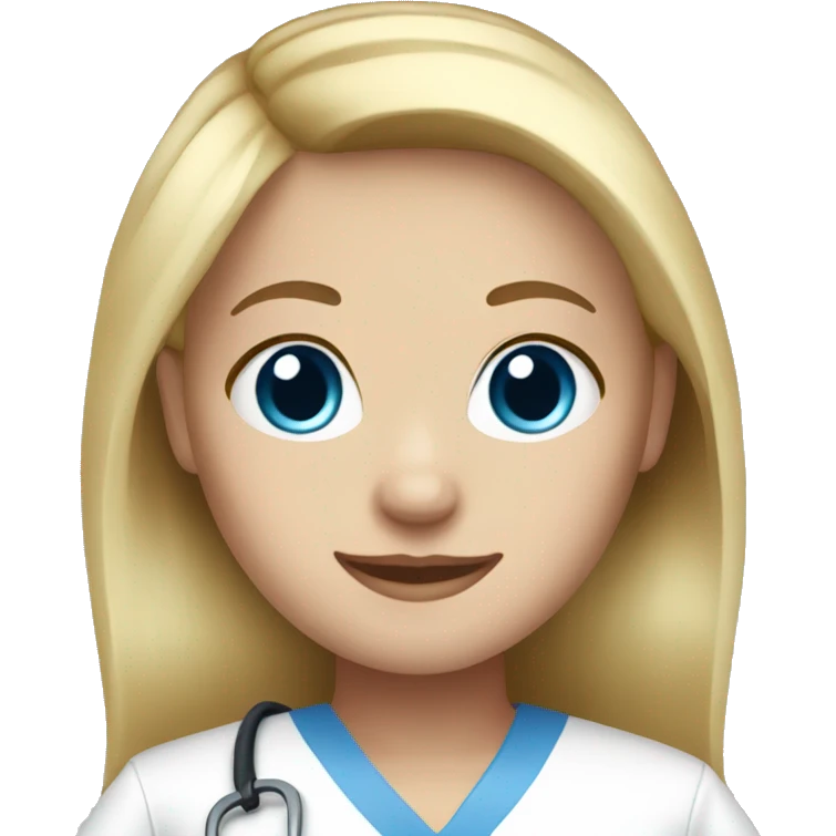 nurse blonde hair and blue eyes emoji