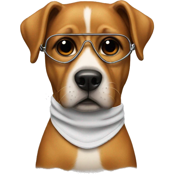 Dog with ski mask  emoji