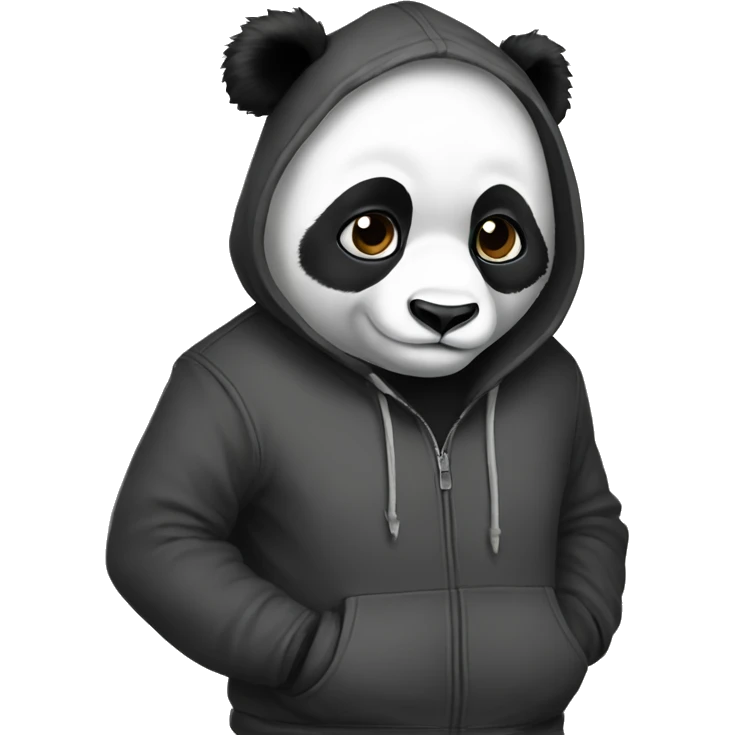 Panda with hoodie  emoji