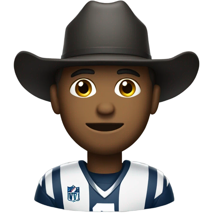 Football player in a cowboy hat emoji