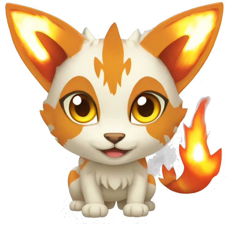 Fire type lynx-Pokémon emoji