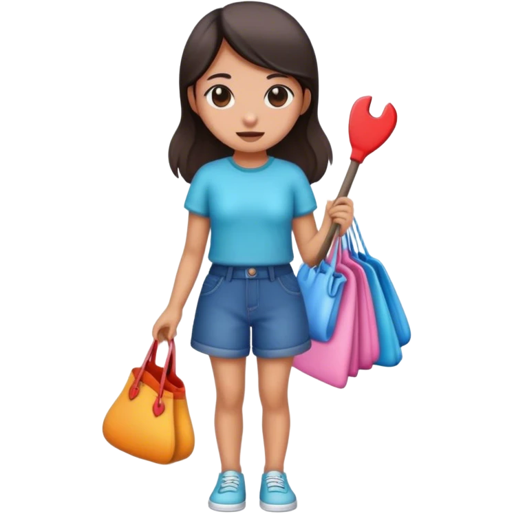 Girl with pick clothes  emoji