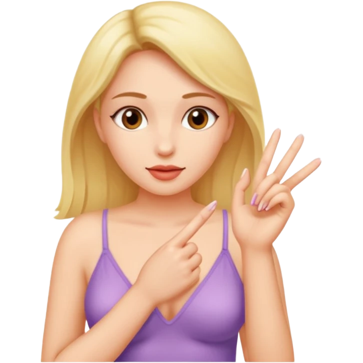 Naked woman rubbing her finger on her vagina emoji