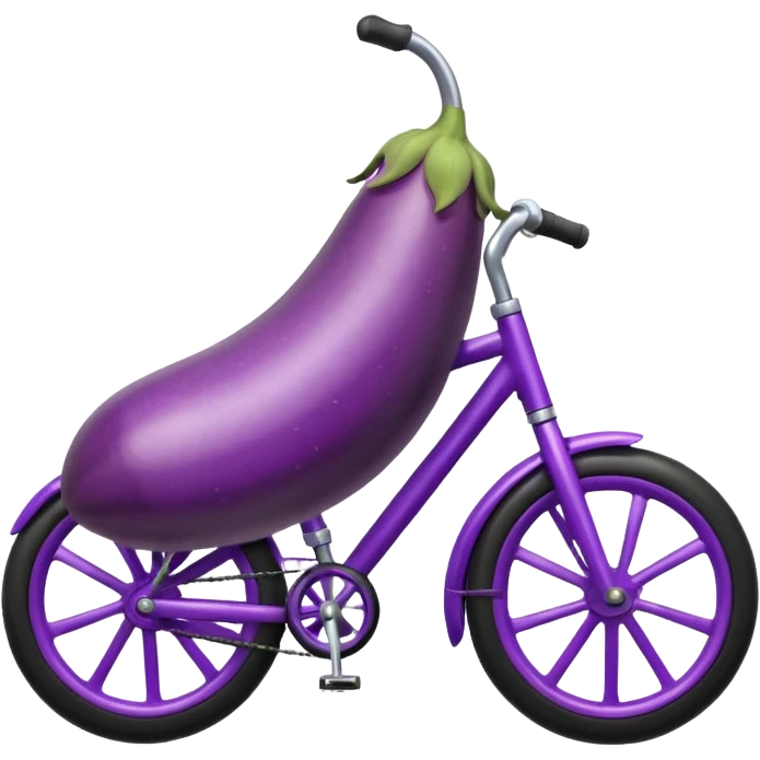 Eggplant on a bike emoji