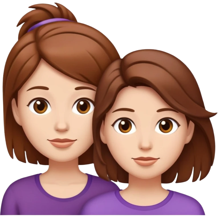 Lesbians with brown hair  emoji