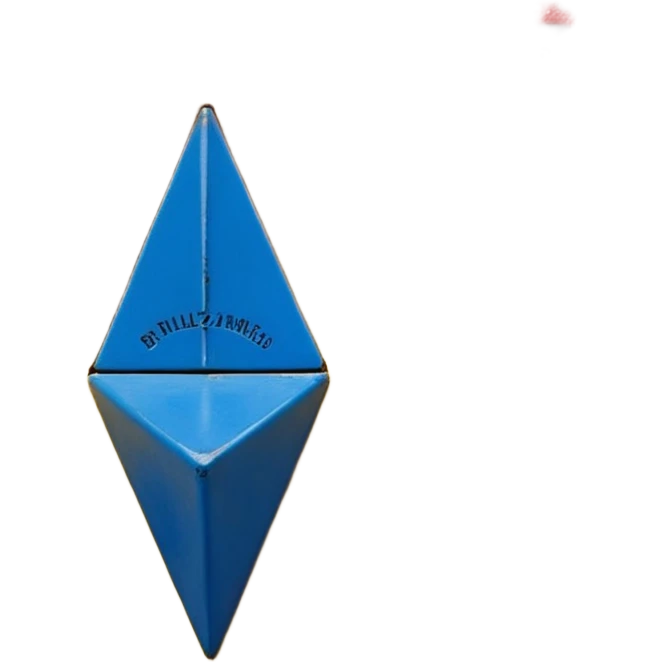 rectangulo con 5 lineas amarillas de arriba a abajo i 5 de rojas, intercaladas entre si, empezando por las amarillas en ambos extremos. en la parle de arriba un triángulo azul invertido, con la punra mirando hacia abajo, y dentro, una estrella de 5 puntas blanca, grande, en el cendtro del triángulo emoji