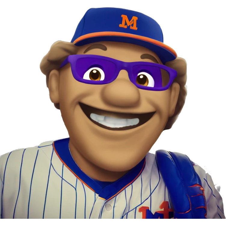 McDonald’s grimace in my Mets jersey emoji