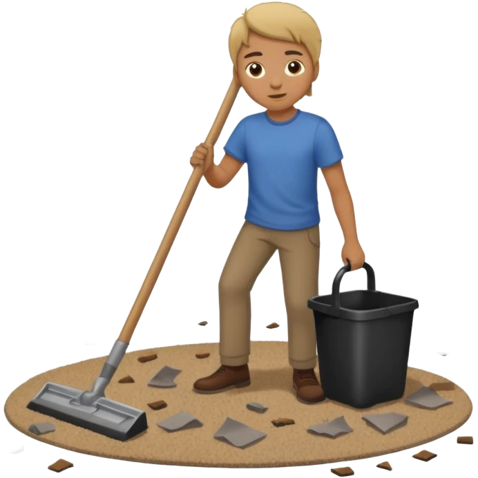 sweeping stuff under the carpet emoji