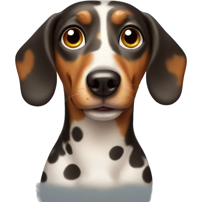 weenie dog with spots emoji