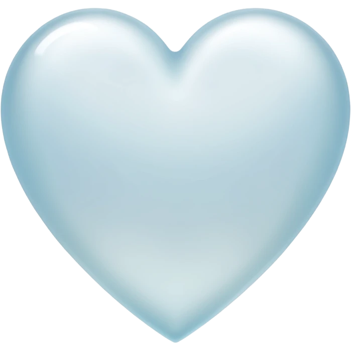 ivorish heart with a frosted glass look emoji