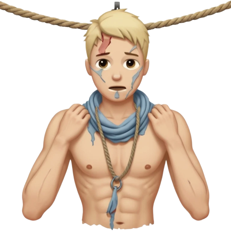 A man being hung emoji