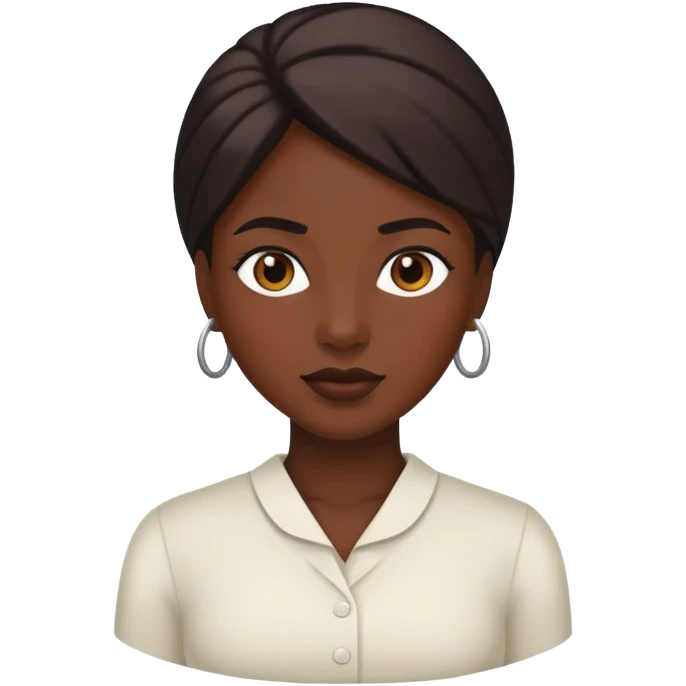 Woman with dark skin emoji