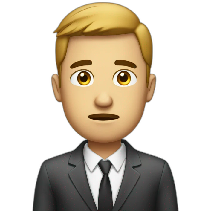 bussines man sad emoji