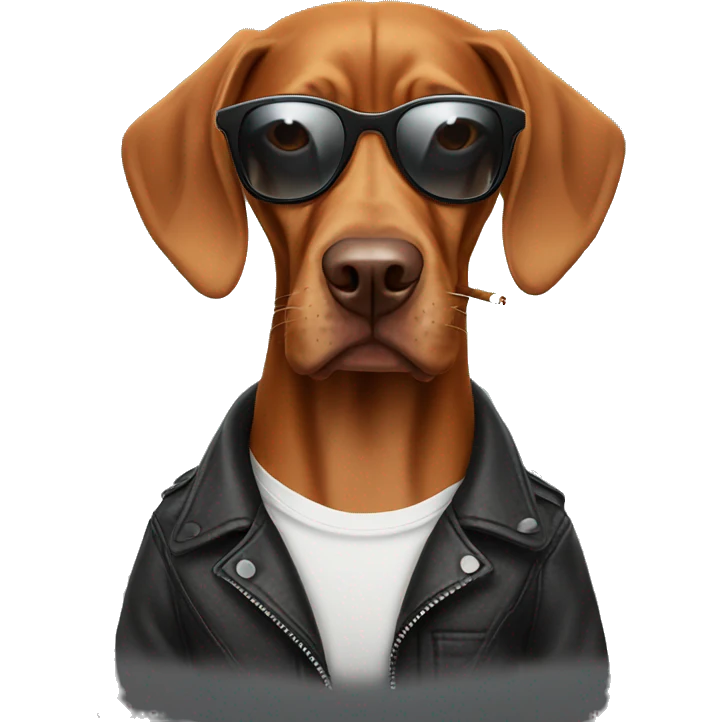 Vizla wearing sunglasses and a cigarette  emoji