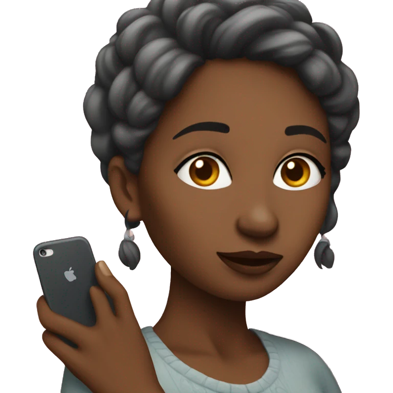 Woman with iPhone  emoji