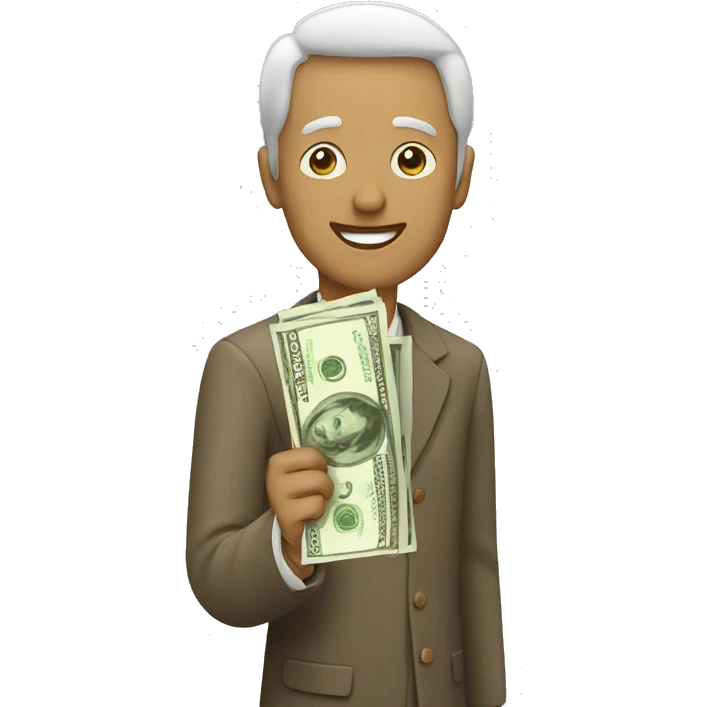 Man with money emoji